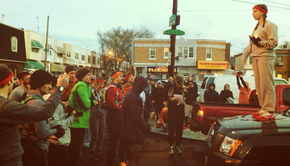 The crowd at last year's inaugural Rocky 50K.