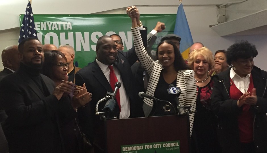 Johnson and a few of his high-powered supporters. Photo courtesy of Johnson's campaign.