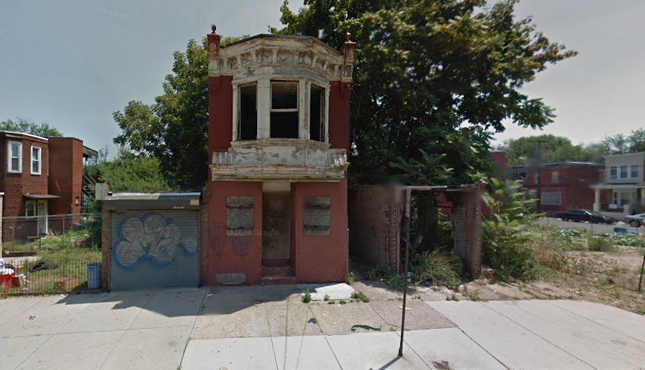 Blighted housing in Camden is being marked for destruction. | Google Street View
