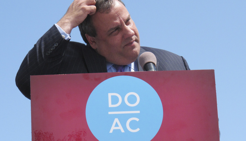 New Jersey Gov. Chris Christie speaks in Atlantic City N.J., on Thursday, May 24, 2012. (AP Photo/Wayne Parry)
