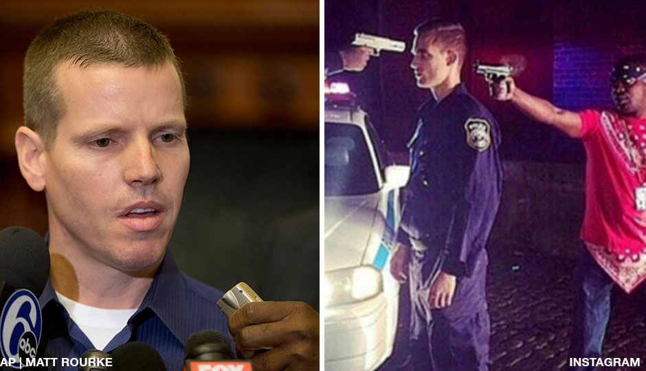 Left: Joe Schulle speaks about the death of Philadelphia firefighter veteran Joyce Craig Lewis on Tuesday, December 9, 2014. Right: Marcell Salters' controversial Instagram post.