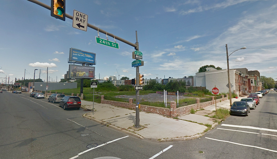 The site at 2401 Washington Ave. as of August 2014 | Image via Google Street View