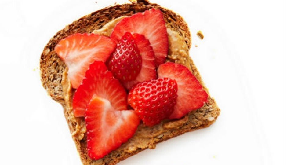 Strawberry and Peanut Butter Toast