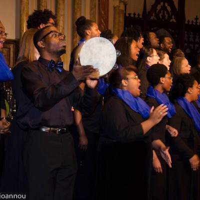 The Drexel University Gospel Choir performs TK. 