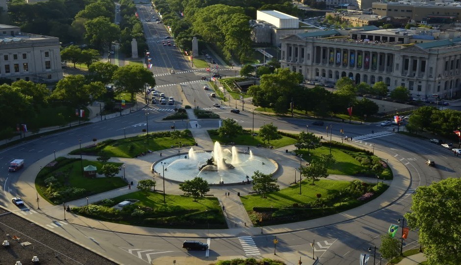 Logan Circle. Lovely, but not particularly safe. New-fangled roundabouts are. | Photo from VisitPhilly.com