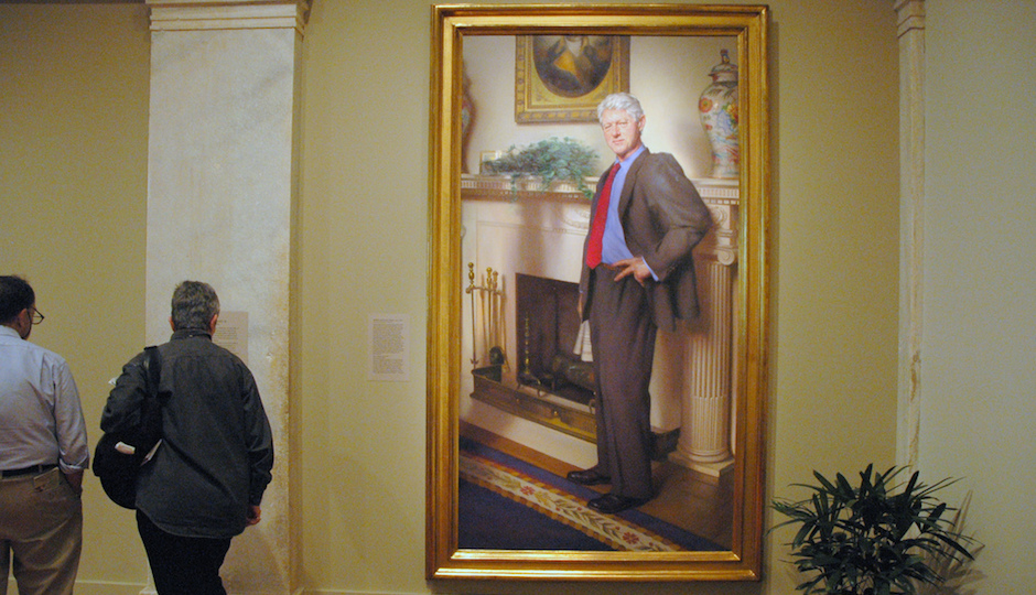Bill Clinton portrait hanging at the National Portrait Gallery in D.C. | Size-altered photo from Hrag Vartanian on Flickr