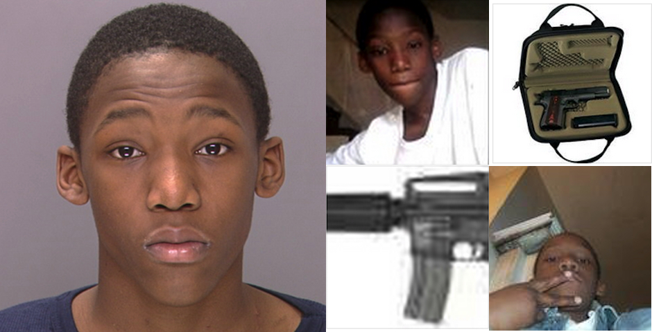 Left: Tyfine Hamilton in a photo from a previous arrest. Right: An array of 2010 images from his Facebook page.