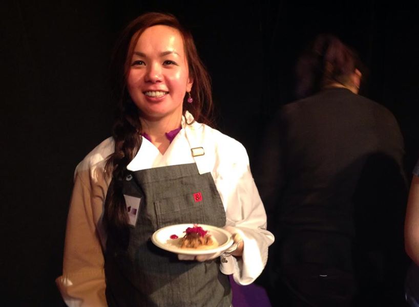 Carolyn Nguyen at Dish It Up | Photo via Women Against Abuse