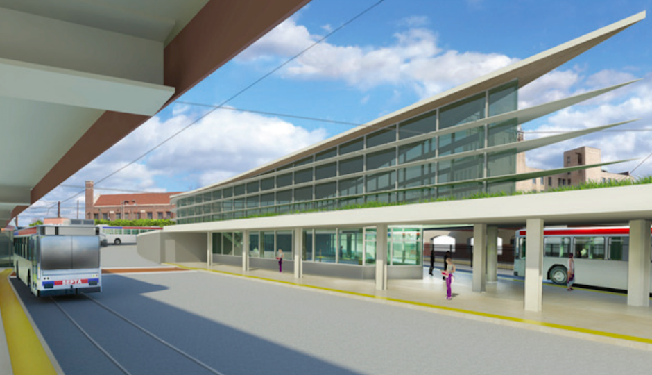 2012 rendering of a renovated North Platform at 69th Street Transportation Center | Image by Sowinski Sullivan Architects via SEPTA.com