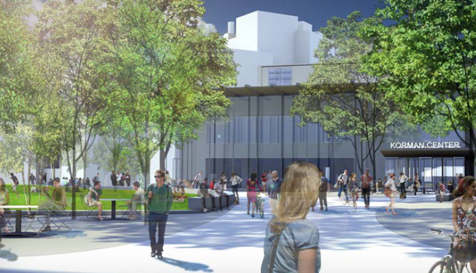 The new-look Korman Center from the Korman Quadrangle | Courtesy: Drexel University