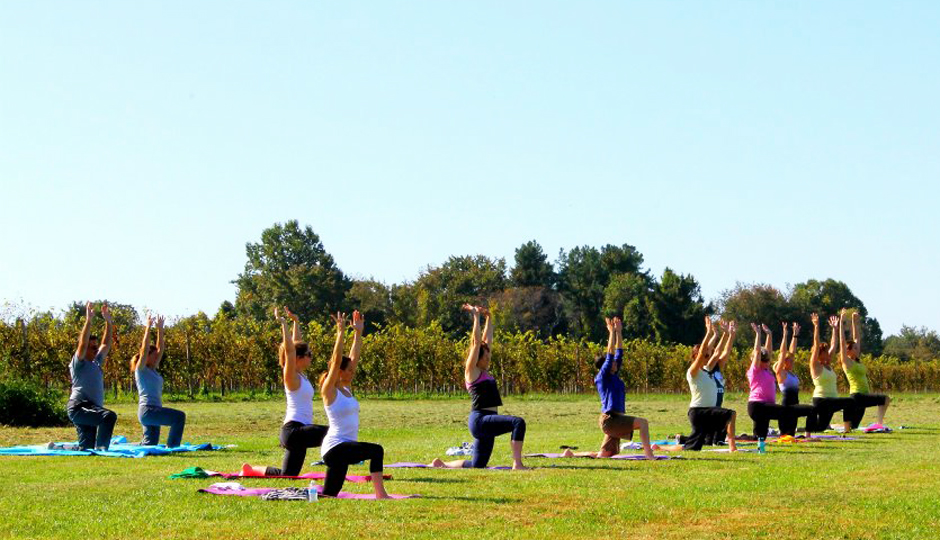 Outdoor Yoga in Philadelphia | Outdoor yoga at Penns Woods Winery