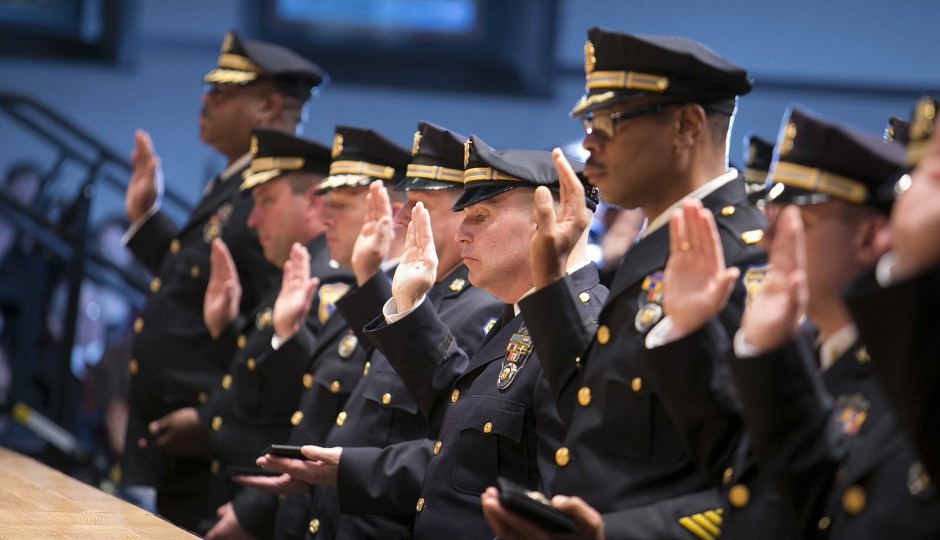 A Philadelphia Police Department promotion ceremony. | Copyright City of Philadelphia. Photo by Mitchell Leff.