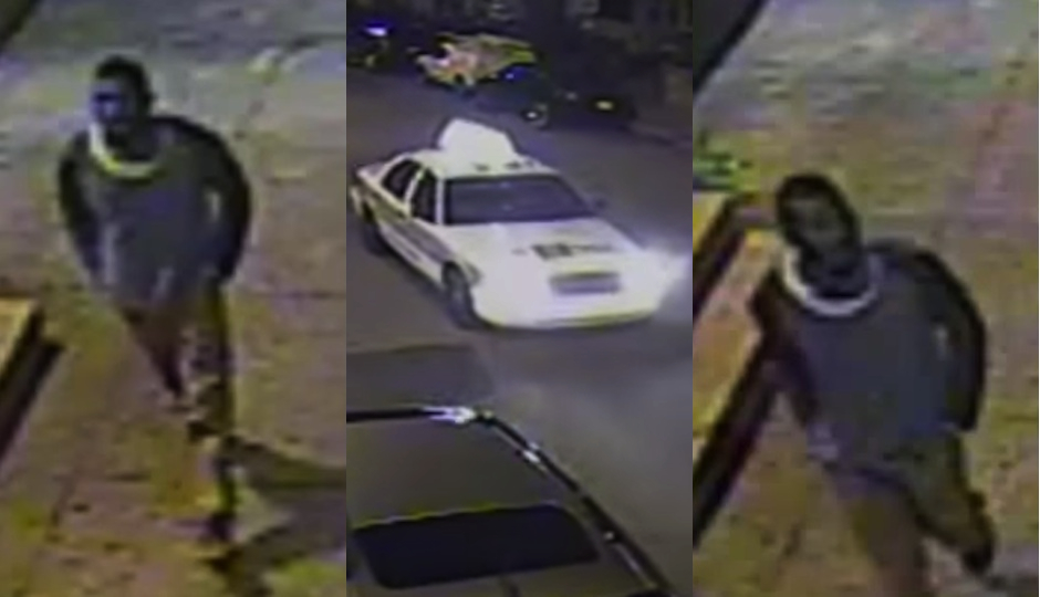 The cab-stealing suspect and one of his new cars. (Philadelphia Police)