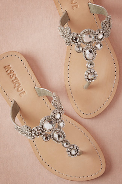 These BHLDN sandals are part of their new honeymoon collection.