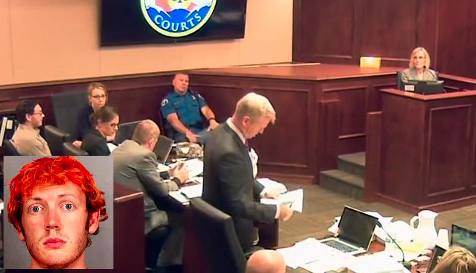 In this image taken from video, Dr. Raquel Gur, right, gives testimony during James Holmes' trial, in Centennial, Colo., Monday, July 6, 2015. Gur, a nationally known schizophrenia expert took the stand in James Holmes' defense Monday. (Colorado Judicial Department via AP, Pool) 