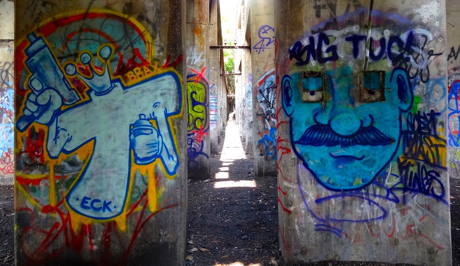 A corridor at Graffiti Pier. | Photo by Liz Spikol