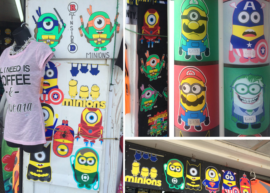 Every kind of minion imaginable is on the Wildwood boardwalk. Even naked minions.
