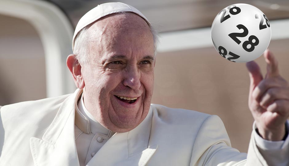 Pope Francis | giulio napolitano. Lottery ball | Shutterstock.com
