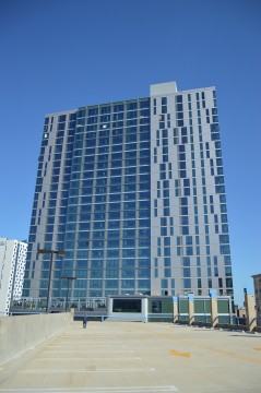 3601 Market, as seen from the roof of the adjacent parking garage