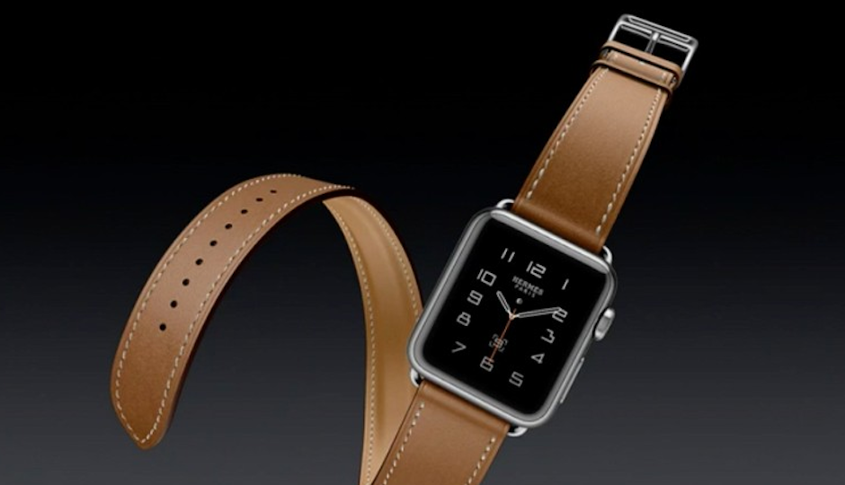 A rendering of the Apple Hermes Watch.