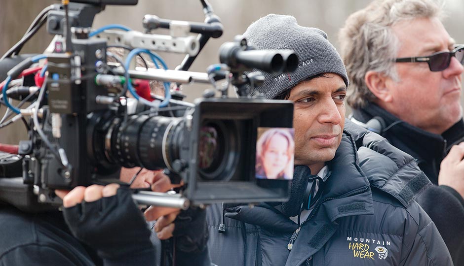 M. Night Shyamalan on the set of The Visit. Photograph by John Baer/Universal Pictures
