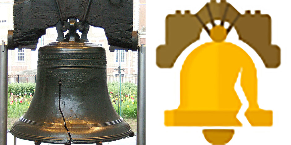 Liberty Bell vs. Liberty Bell emoji