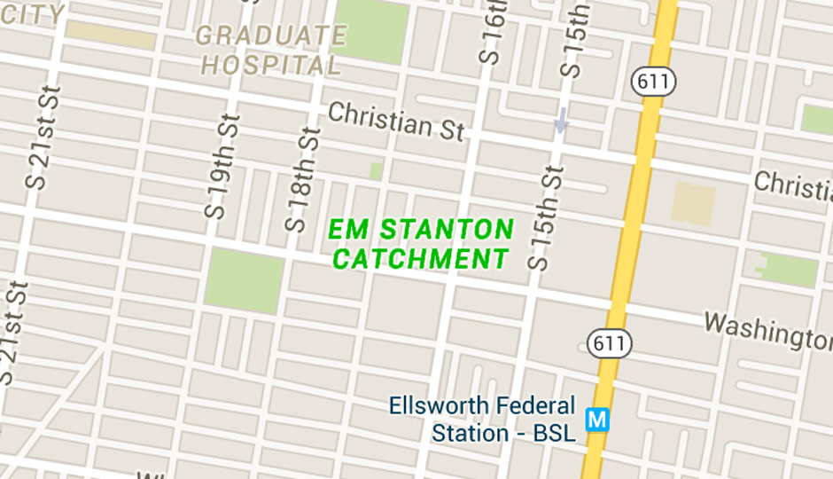 EM Stanton Catchment Google Maps