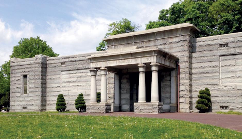 The mausoleum at Ivy Hill Cemetery. Photograph by Liz Spikol