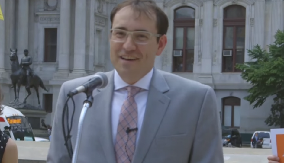 Andrew Stober announcing his candidacy in June. | Photo credit: screenshot of Stober announcement video.