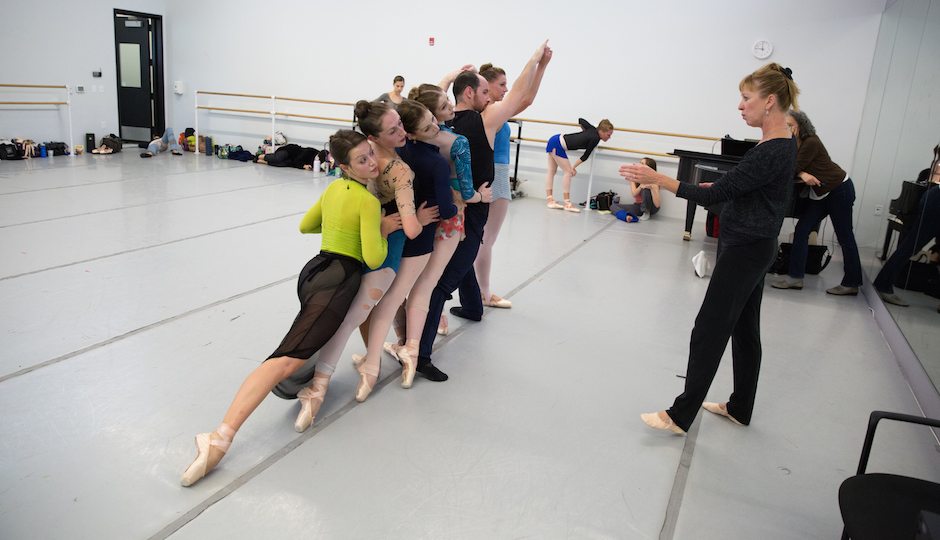 Artists of Pennsylvania Ballet in rehearsal with Kyra Nichols | Photo by Alexander Iziliaev