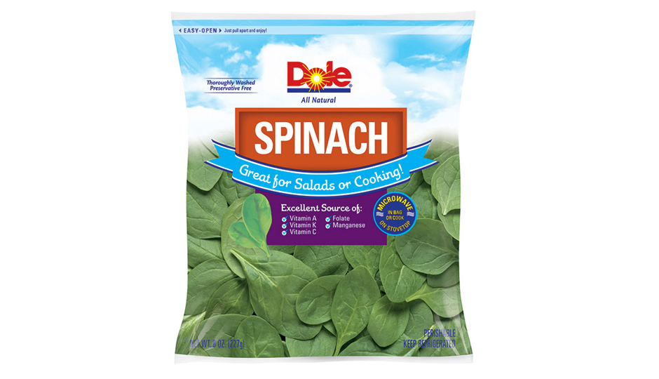 Dole spinach | Photo via FDA