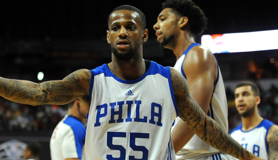 Pierre Jackson, shown here playing for the 76ers in the Las Vegas Summer League, was waived by the 76ers today | Stephen R. Sylvanie-USA TODAY Sports