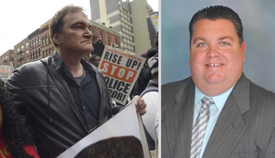 On the left, Quentin Tarantino (AP Photo/Patrick Sison) | On the right, John McNesby