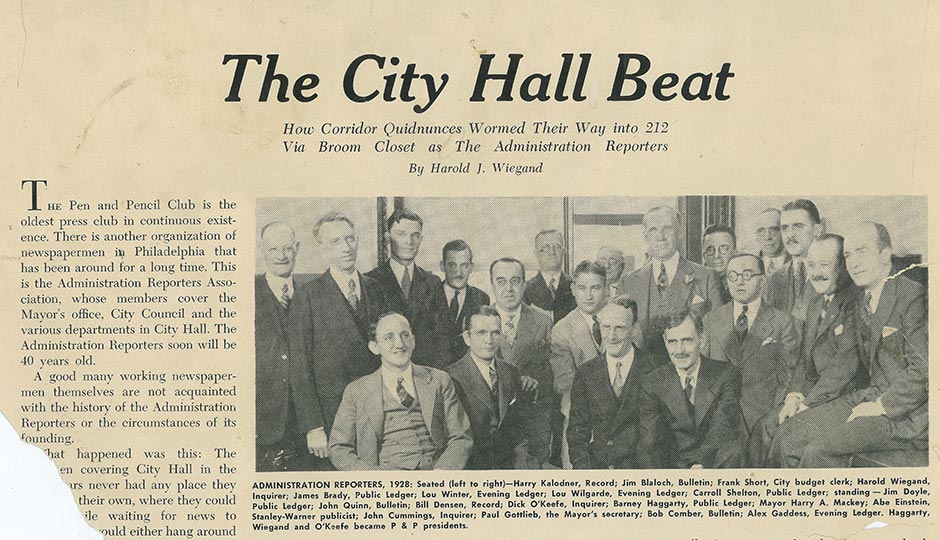 An old news clipping — provenance is unknown — about City Hall's once robust and now-depleted press corps. | Clipping courtesy of Mike Dunn.