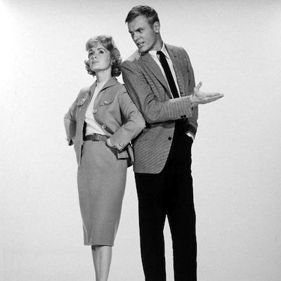 Debbie Reynolds and Tab Hunter in "The Pleasure of His Company."