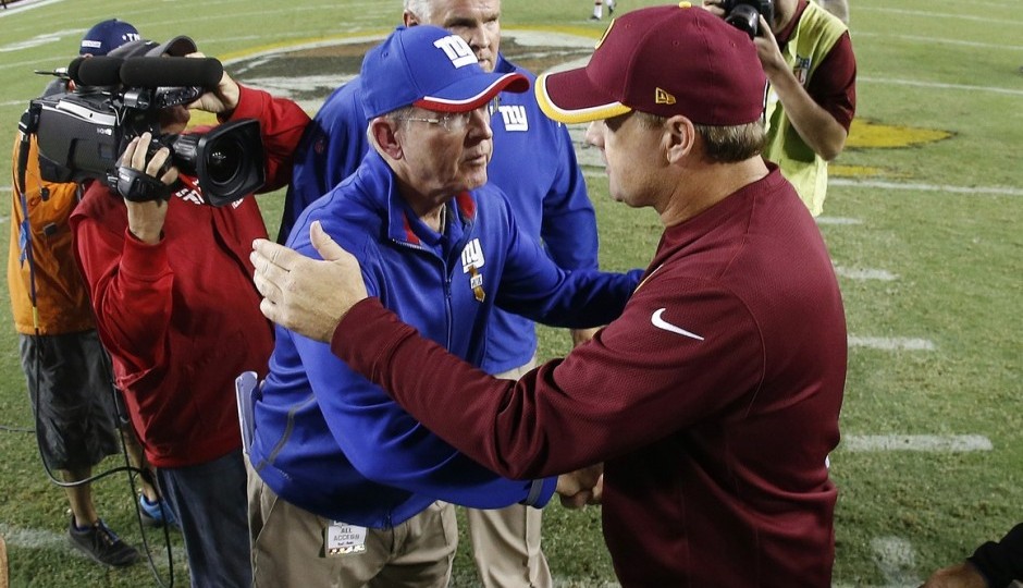 Tom Coughlin and Jay Gruden. (USA Today Sports)