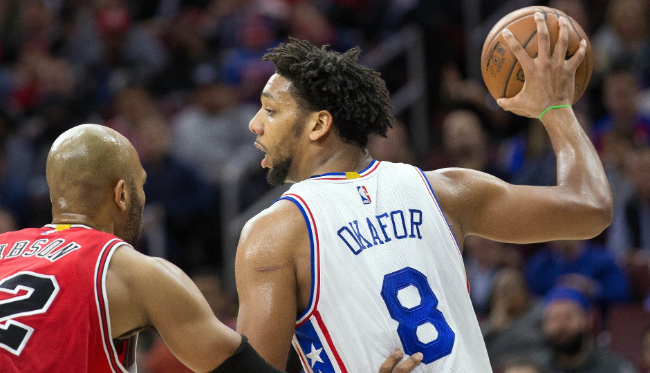 Integrating Jahlil Okafor's back to the basket offensive game is one of Brett Brown's key focal points | Bill Streicher-USA TODAY Sports