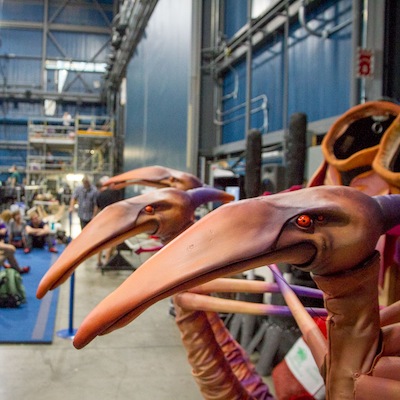 Puppets from the new Cirque production.