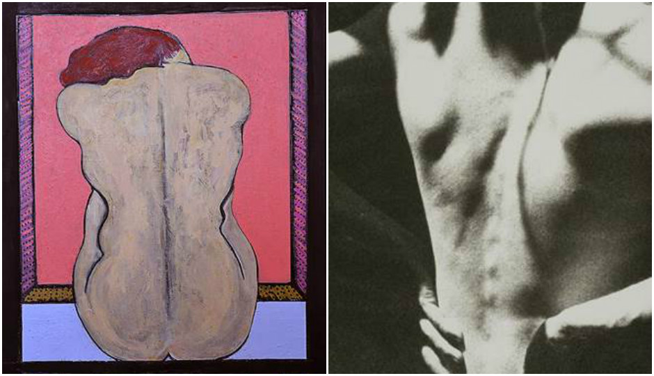 Susan Wallack's "Coral Nude" and Laurie Beck Peterson's "Torso"