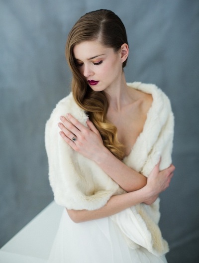 How pretty is this ivory stole from Carol Hannah?