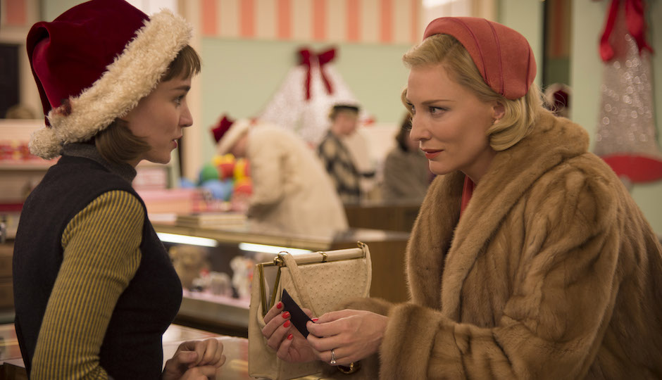 Rooney Mara and Cate Blanchett in a scene from "Carol." 