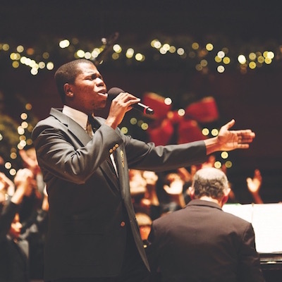 Choirs from all over the region get together for a little gospel celebration at the Kimmel on December 15th.