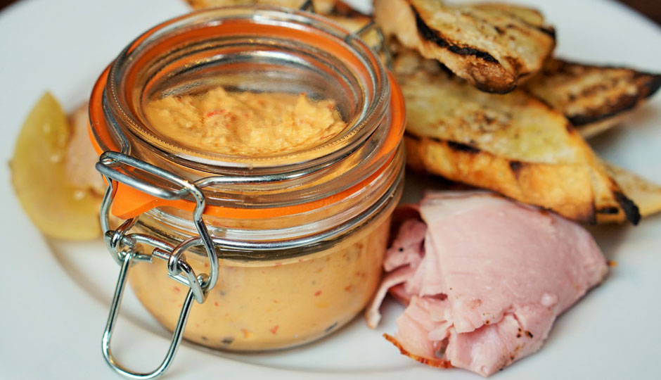 Pimento Cheese - Country Pit Ham, Pickled Green Tomato, Grilled Country Bread