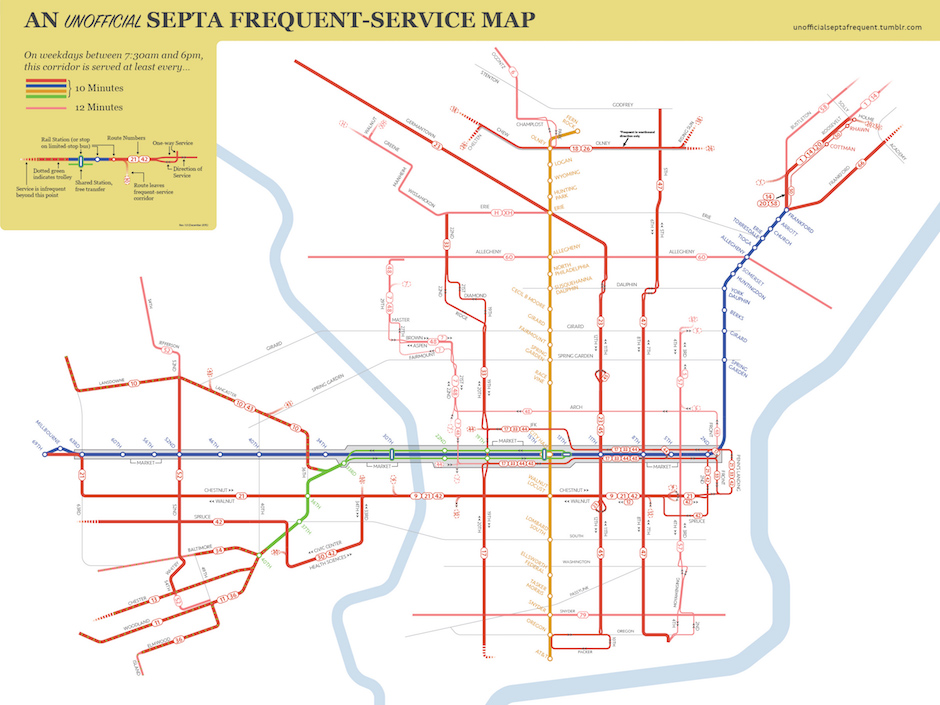 SEPTA Frequency Map