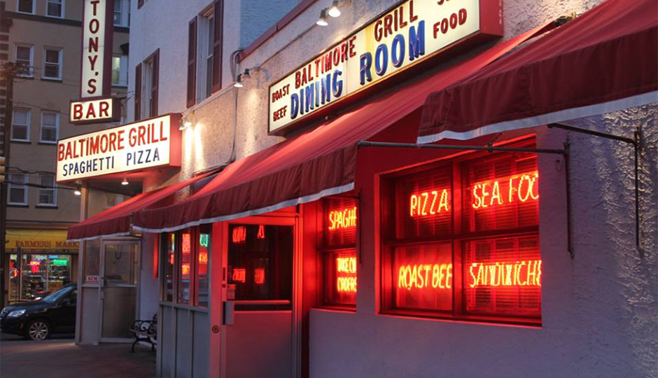 Tony's Baltimore Grill has filed for bankruptcy protection but remains open.