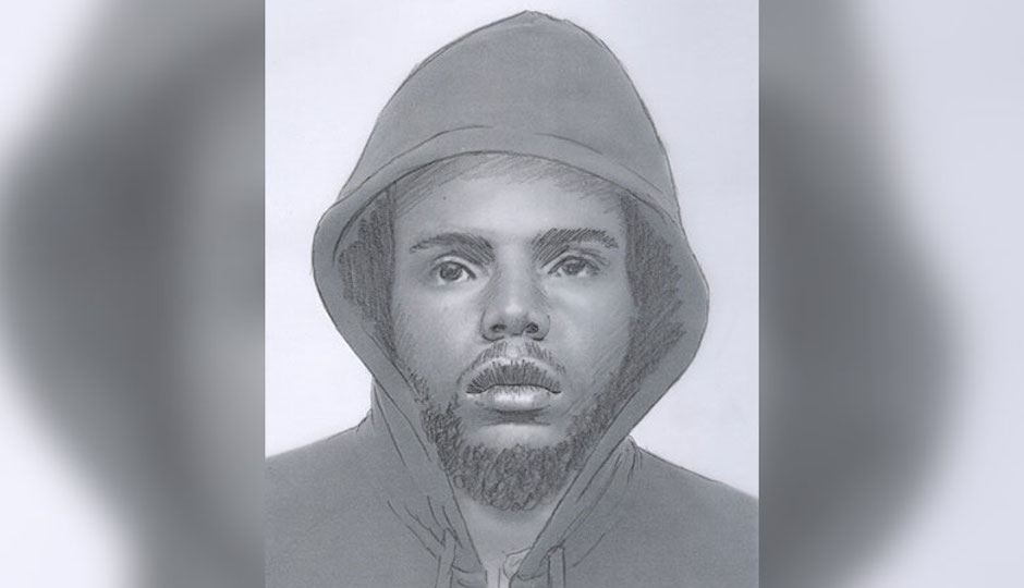 A police sketch of the murder suspect.