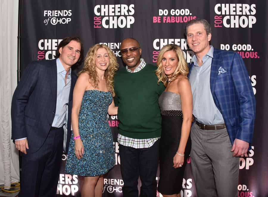 Co-chairs Jon and Jen Rodack and Allison and Jon Lubert with DJ Jazzy Jeff, the headline entertainment at the 3rd Annual Cheers for CHOP.