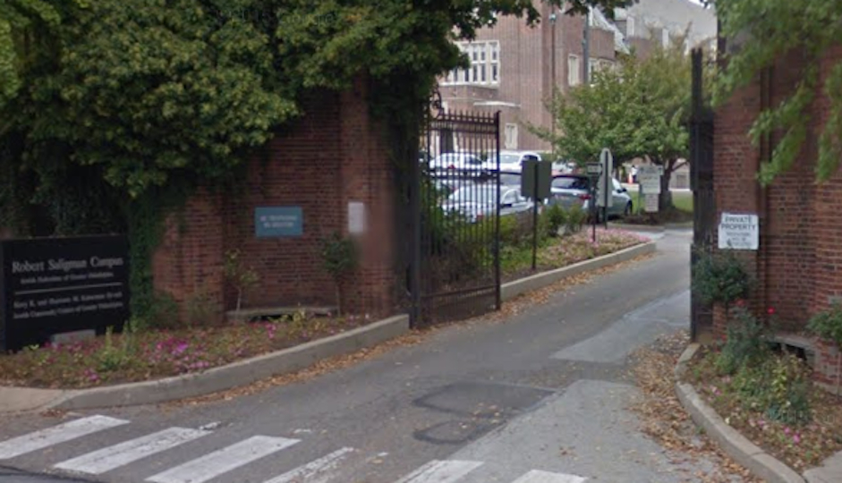 Caption: The entrance to Wynnewood's Perelman Jewish Day School (via Google Maps).