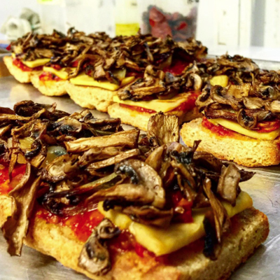 P.S. & Co.'s mushroom french bread pizza | Photo via Instagram