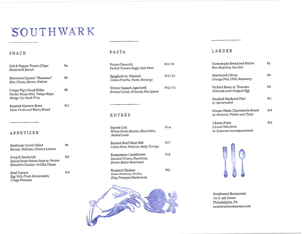 southwark opening menus-1